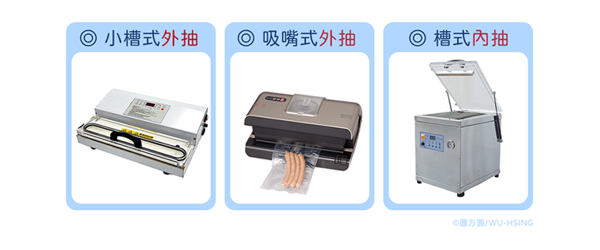 槽式內抽真空封口機,吸嘴式外抽真空封口機,小槽式外抽真空封口機